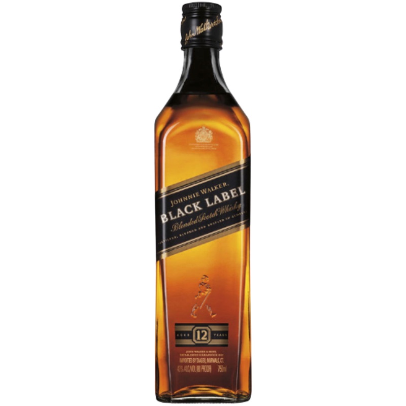 Johnnie Walker Blended Scotch Black Label 12 Yr 80 750 ML