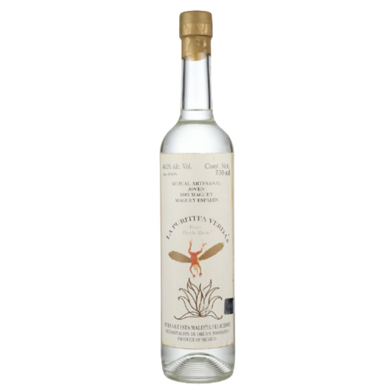 Pierde Almas Mezcal Joven Maguey Espadin La Puritita Verda 80 750 ML