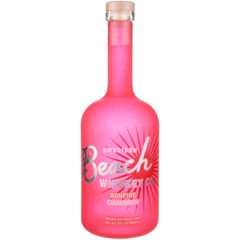 Beach Whiskey Co. Cinnamon Flavored Whiskey Bonfire Cinnamon 70 1 L