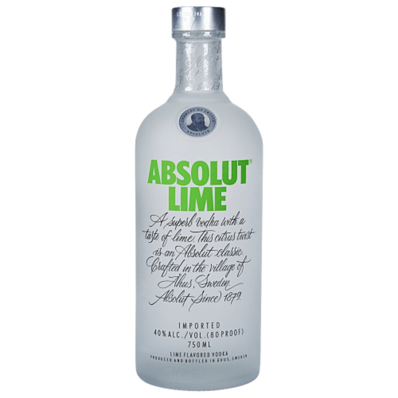 Absolut Lime Flavored Vodka 80 1 L