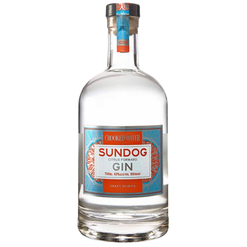 Crooked Water Dry Gin Citrus Forward Sundog 86 750 ML