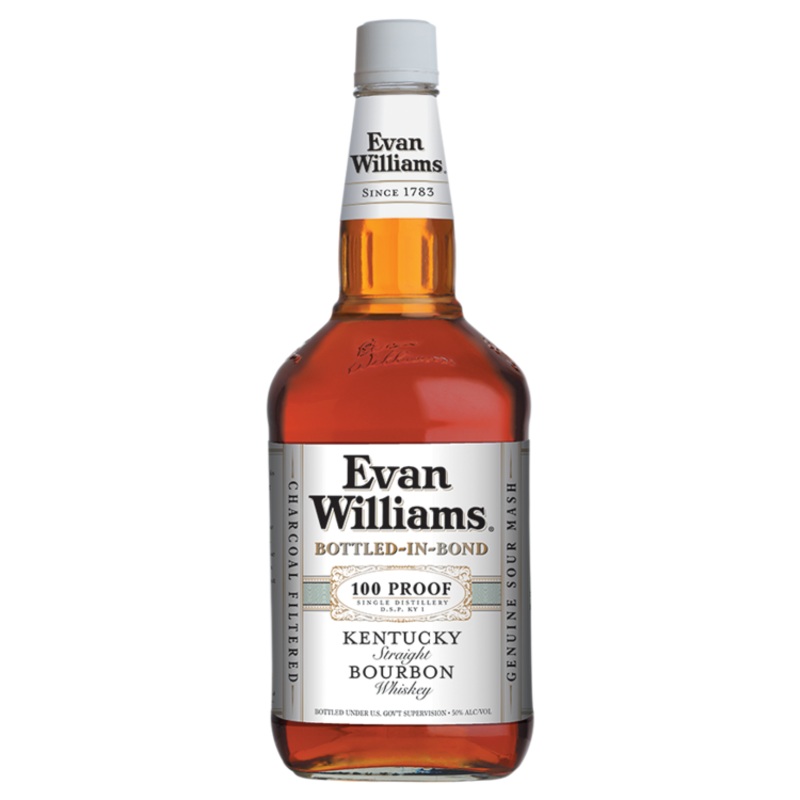 Evan Williams Straight Bourbon White Label Bottled In Bond 100 1.75 L