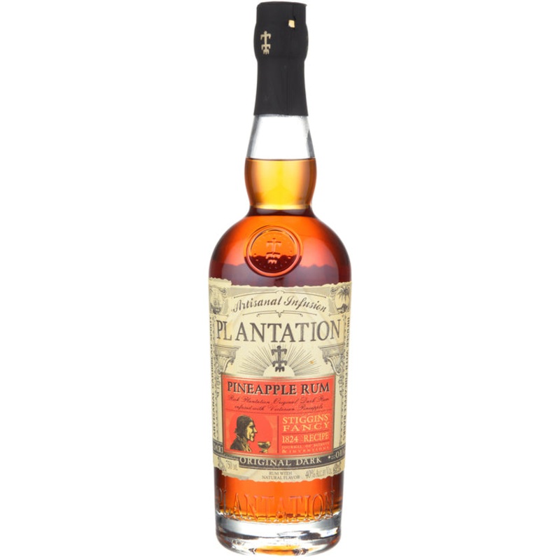 Plantation Pineapple Flavored Rum Original Dark Stiggin'S Fancy 1824 Recipe 80 750 ML