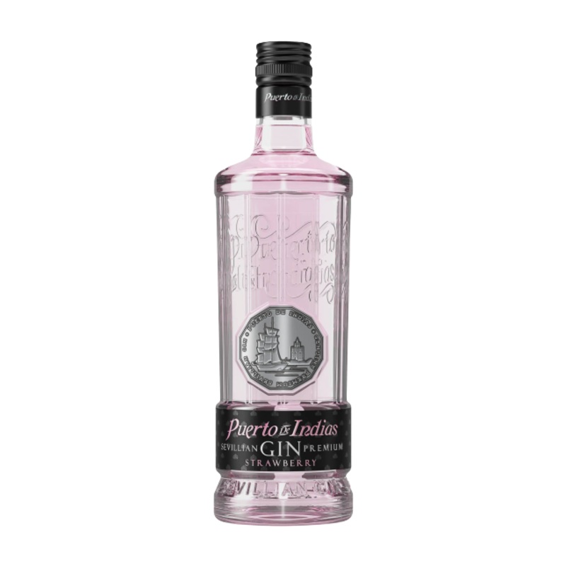 Puerto De Indias Strawberry Flavored Gin Sevillan Premium 75 750 ML
