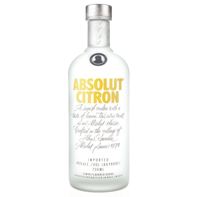 Absolut Lemon Flavored Vodka Citron 80 750 ML