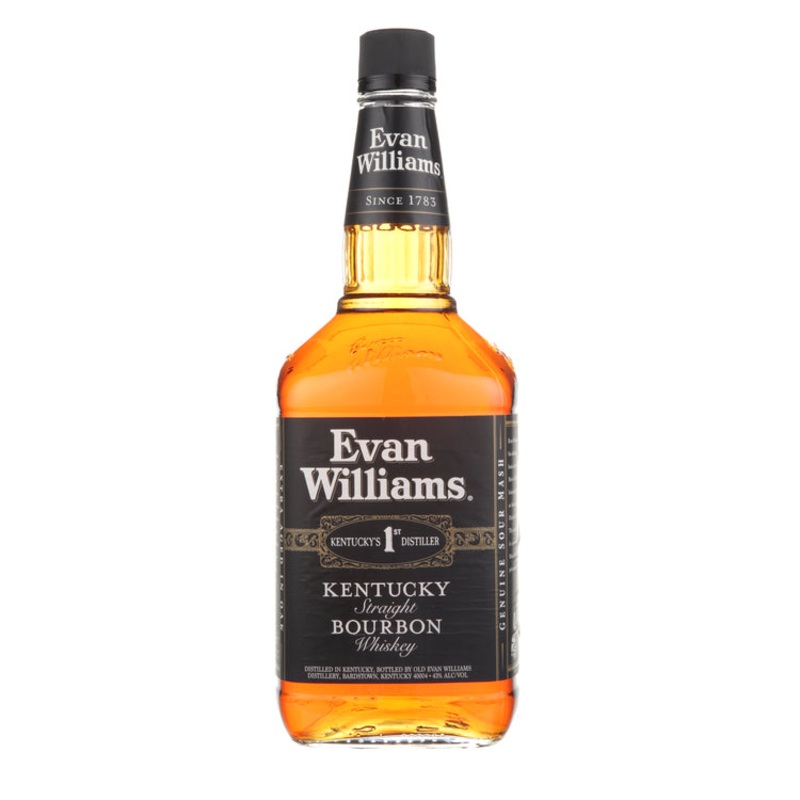 Evan Williams Straight Bourbon Black Label 86 1.75 L