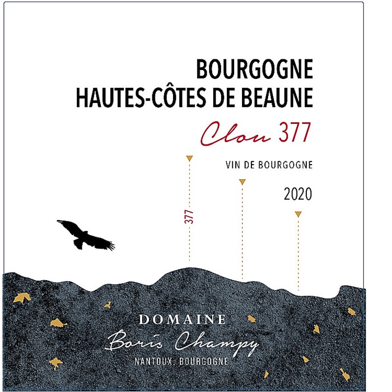 DOMAINE BORIS CHAMPY BOURGOGNE HAUTES COTES DE BEAUNE ROUGE AU CLOU 377 2020 750ML