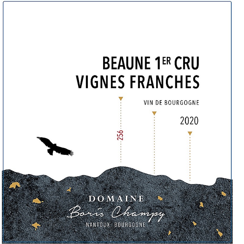 DOMAINE BORIS CHAMPY VIN ROUGE BEAUNE LES VIGNES FRANCHES PREMIER CRU 2020 750ML