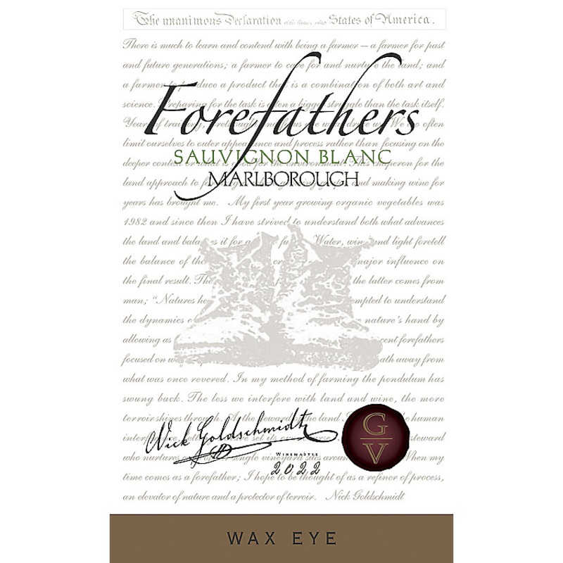 FOREFATHERS SAUVIGNON BLANC WAX EYE VINEYARD MARLBOROUGH 2022 750ML