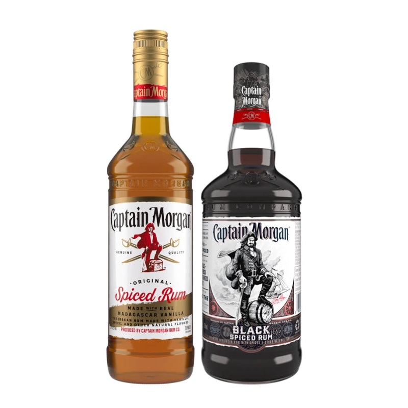 Captain Morgan Spiced Rum & Black Spiced Rum Bundle