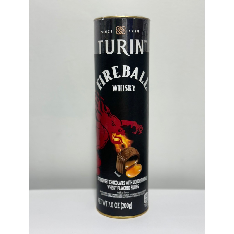 Turin FireBall Whisky Chocolate Truffle (7oz tube)