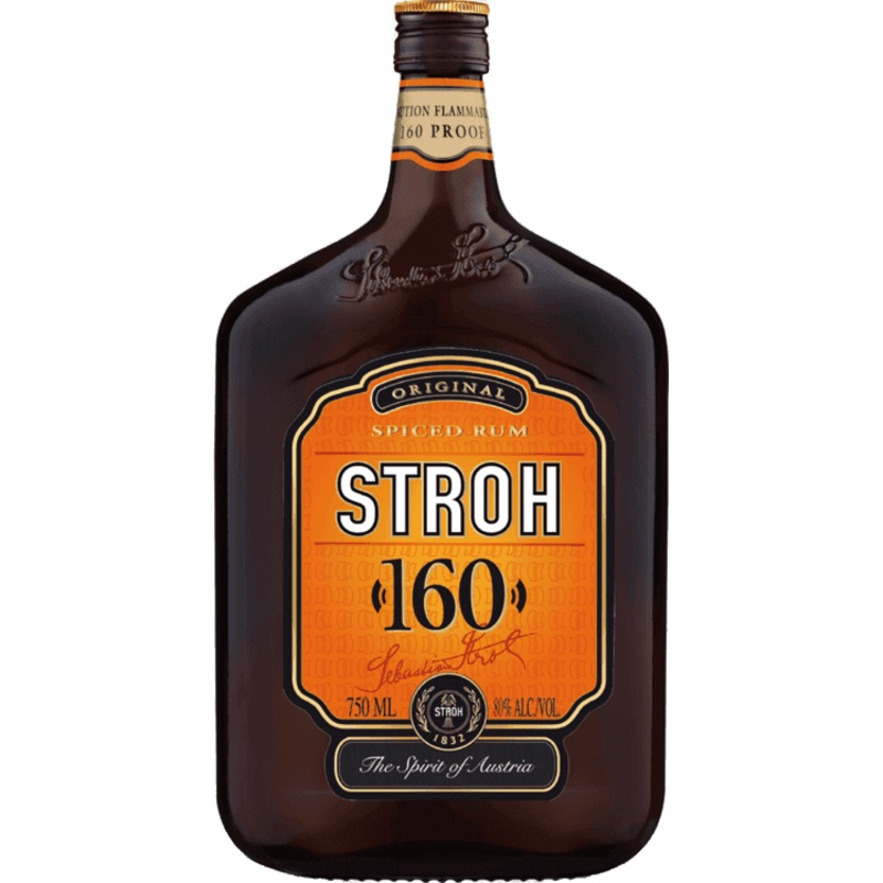 Stroh Spiced Rum 80 Original (80%, 160 Proof) - 750ML