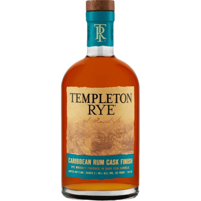 Templeton Barrel Finished Series Caribbean Rum Cask Finish Rye Whisky Finished In Dark Rum Barrels - 750ML