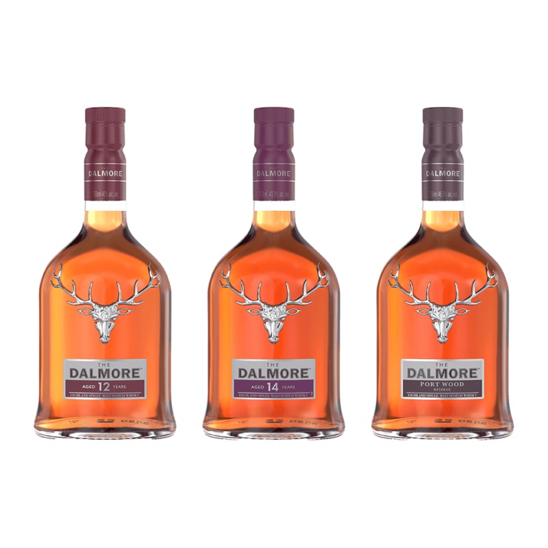 The Dalmore 12 Year, 14 Year & Portwood Reserve Scotch Whisky Bundle - 750ML
