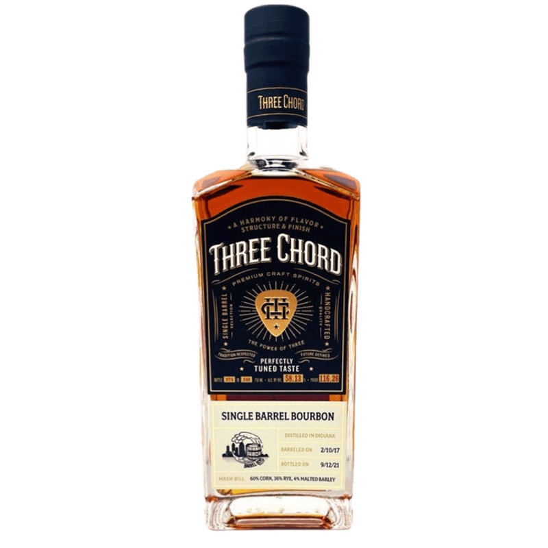 Three Chord Single Barrel Bourbon Whiskey 'San Diego Barrel Boys' Select - 750ML