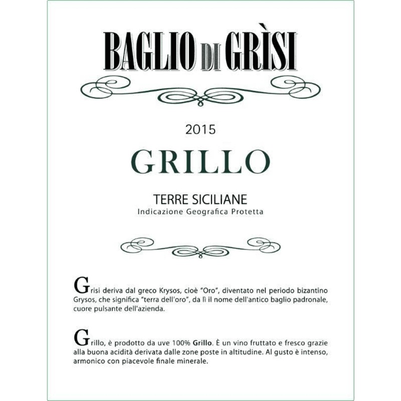 Baglio Di Grisi Sicily Grillo 750ml