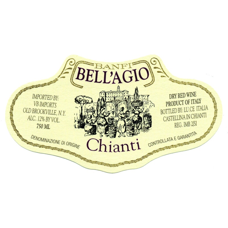 Bell'Agio Chianti DOCG Sangiovese 750ml Straw Basket