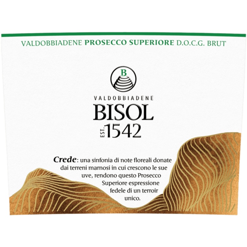 Bisol Crede Prosecco Di Valdobbiadene Brut Glera - 750ML