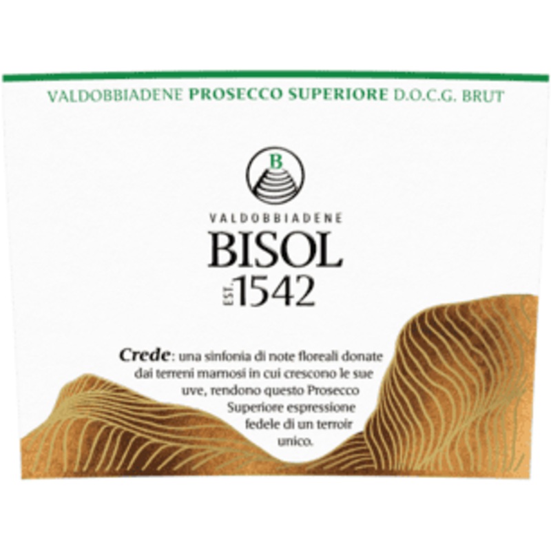 Bisol Prosecco di Valdobbiadene Superiore Brut Crede - 750ML