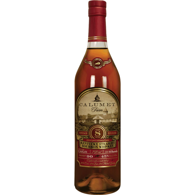 Calumet Farm 8 Year Old Kentucky Straight Bourbon Whiskey 90 Proof