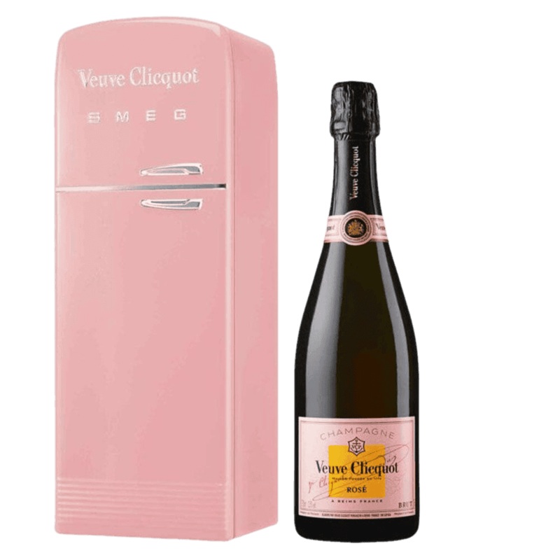 Veuve Clicquot Brut Rose With Smeg Fridge Gift Box - 750ML