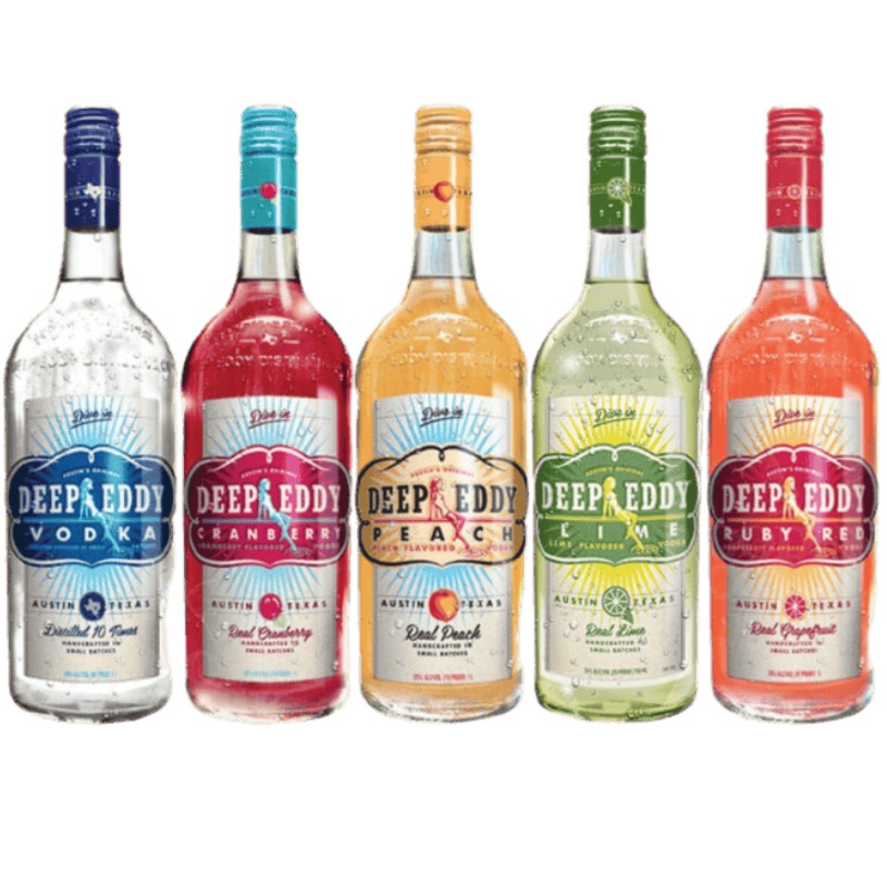 Deep Eddy Texas Straight, Cranberry, Peach, Lime & Ruby Red Grapefruit Vodka Bundle