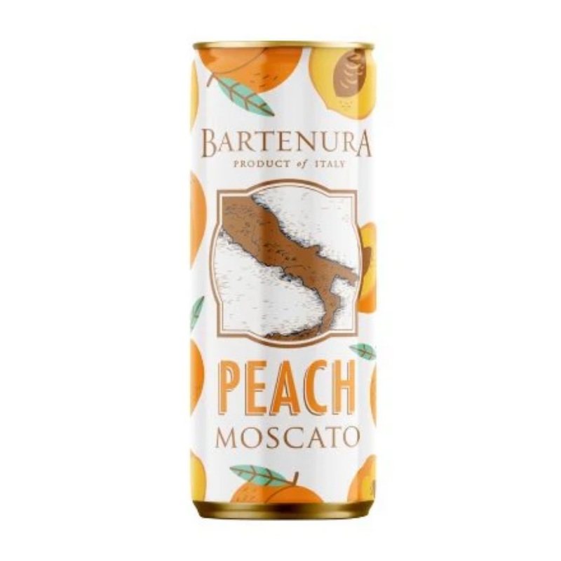 Bartenura Peach Moscato 4Pk Can 250 ml