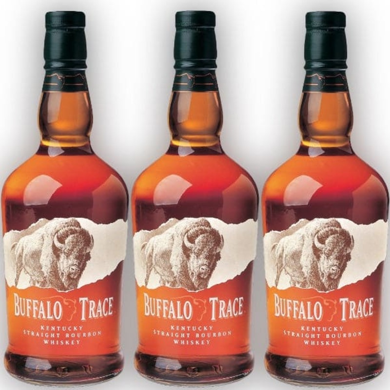 Buffalo Trace Kentucky Straight Bourbon 3 Bottle - 750ML Bundle