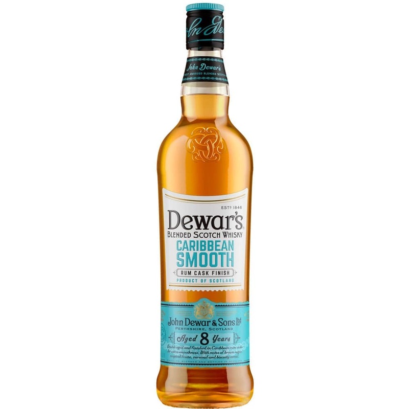 Dewars Caribbean Smooth Rum Cask Finish 8 Year Blended Scotch Whisky