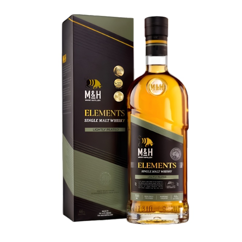 M&H Elements Peated Cask S-Malt 70Cl