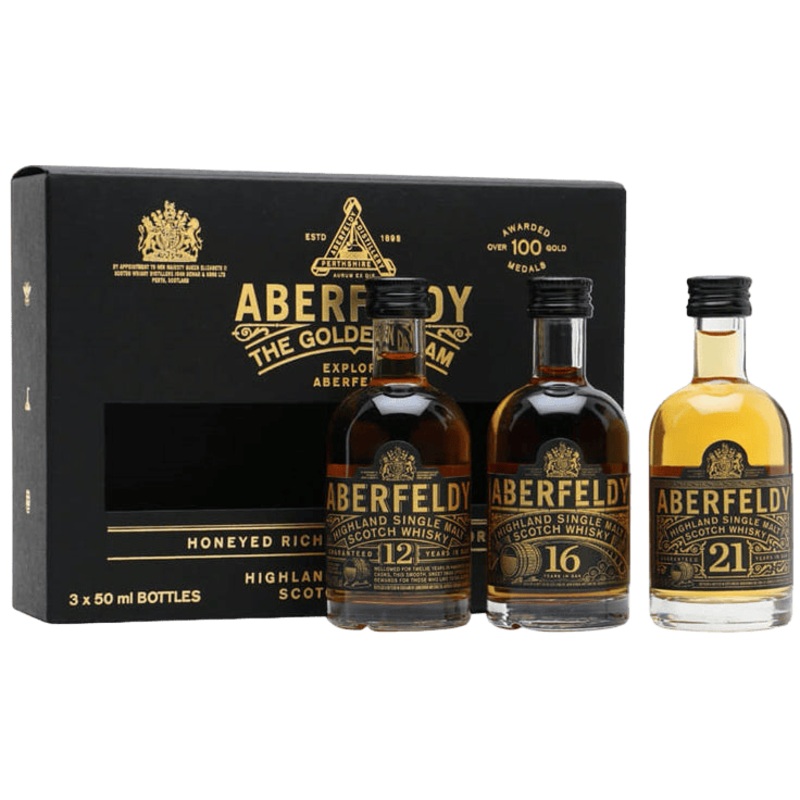 Aberfeldy Highland Single Malt Scotch Whisky Trial Pack - 3 X 200ML
