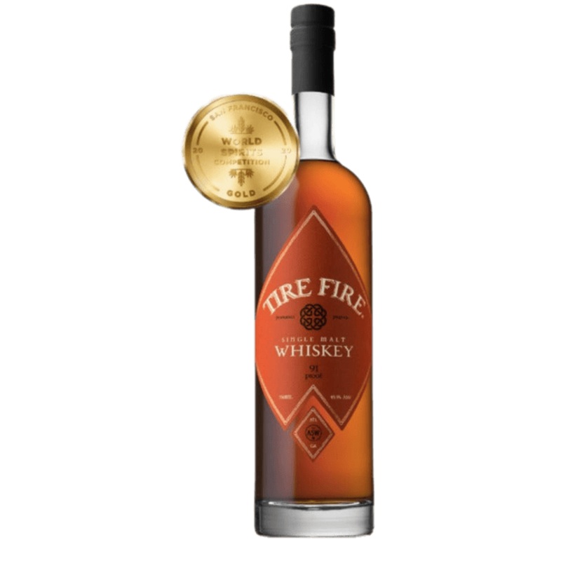 ASW Distillery Tire Fire Heavily Peated Single Malt Whiskey - 750ML