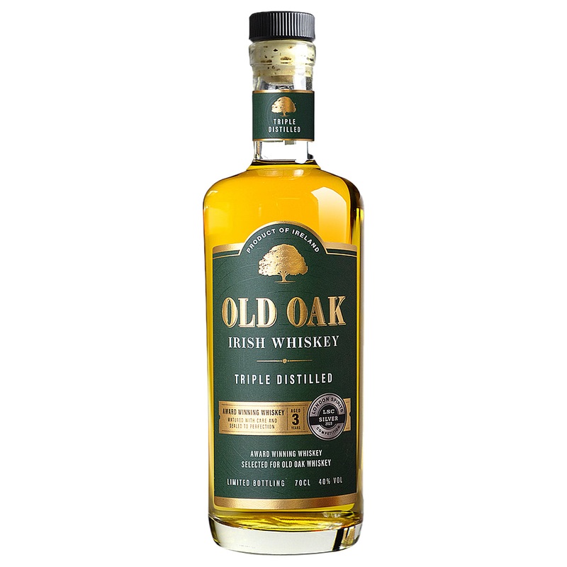 Old Oak Irish Whiskey Aged 3 Years