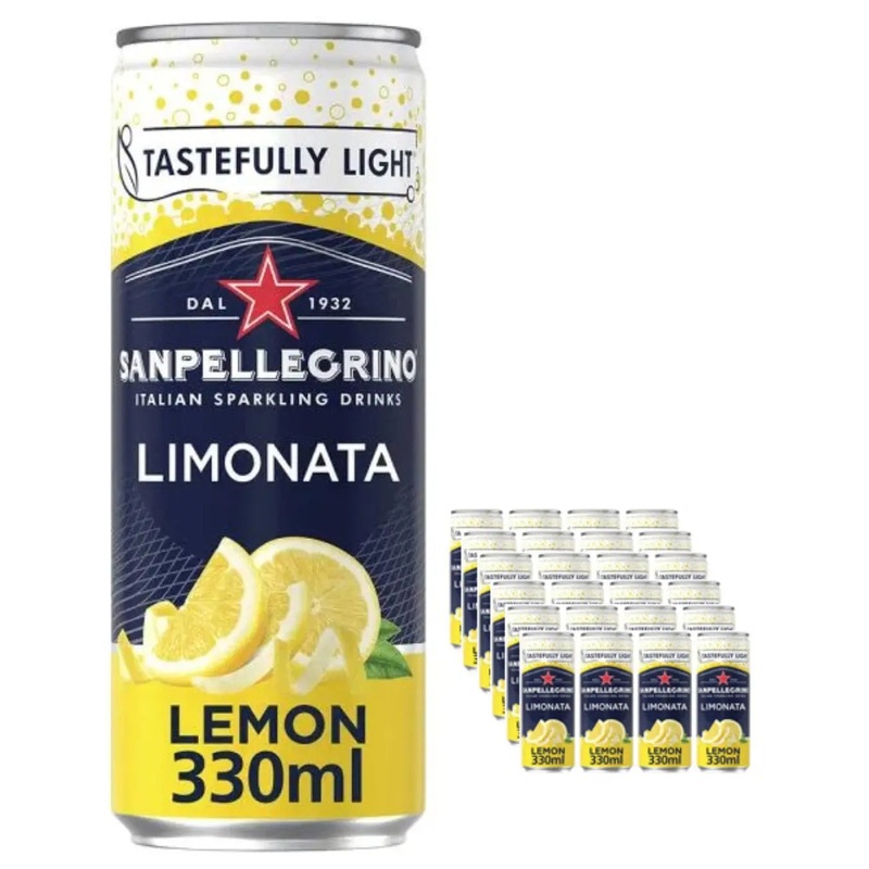 San Pellegrino Limonata Sparkling Water Multipack, 24 x 330 ml
