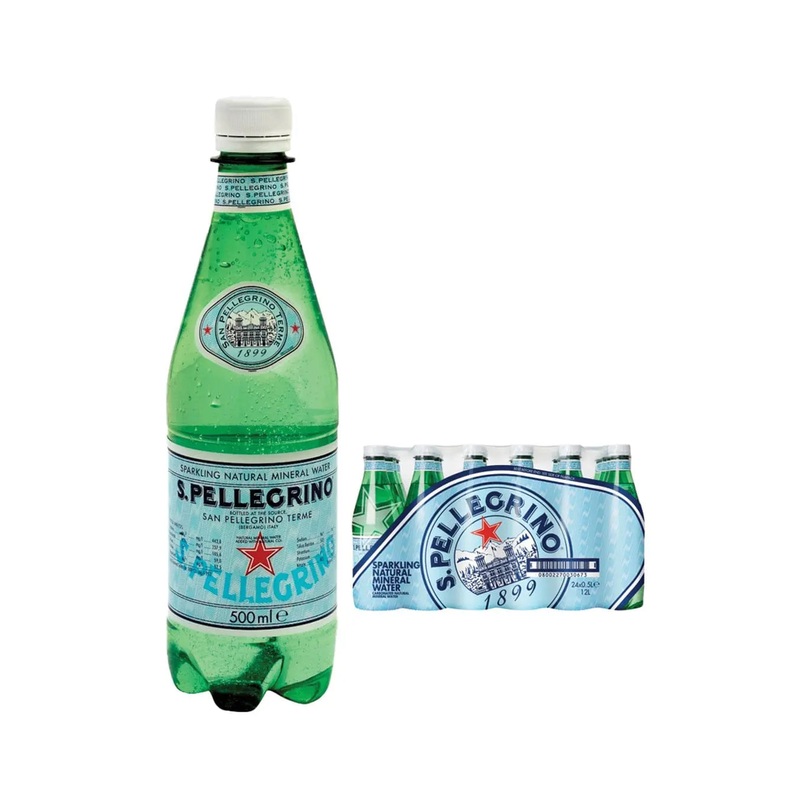 San Pellegrino Sparkling Water Plastic Bottle Multipack, 24 x 500 ml