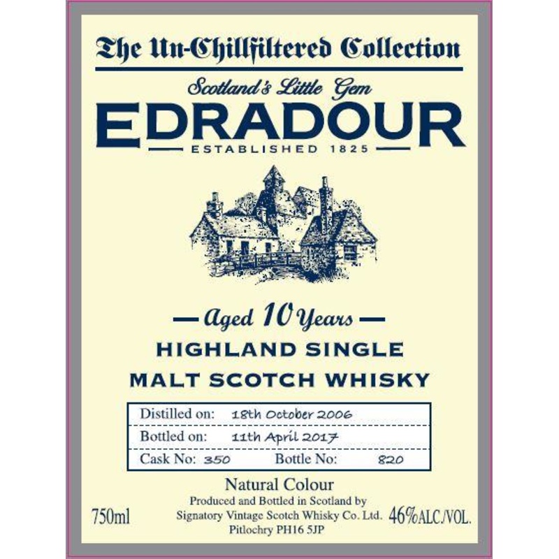 EDRADOUR UNCHILL FILTERED 10YR 46% 700 mL