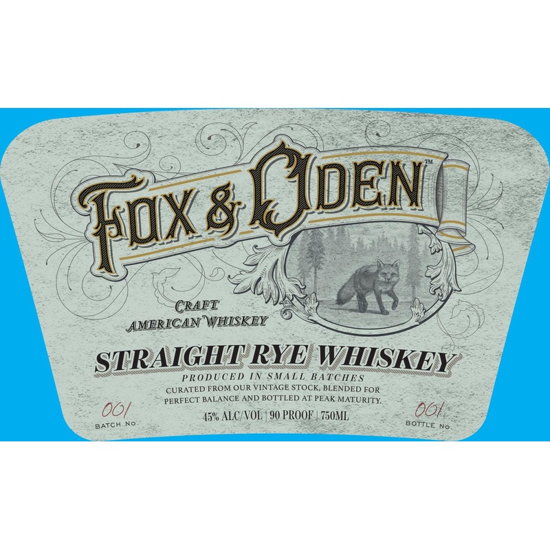 FOX & ODEN RYE WHISKEY 750 mL