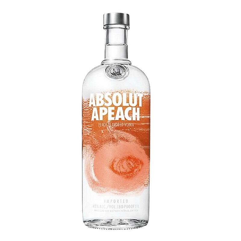 ABSOLUT PEACH FLAVORED VODKA 76 750ML