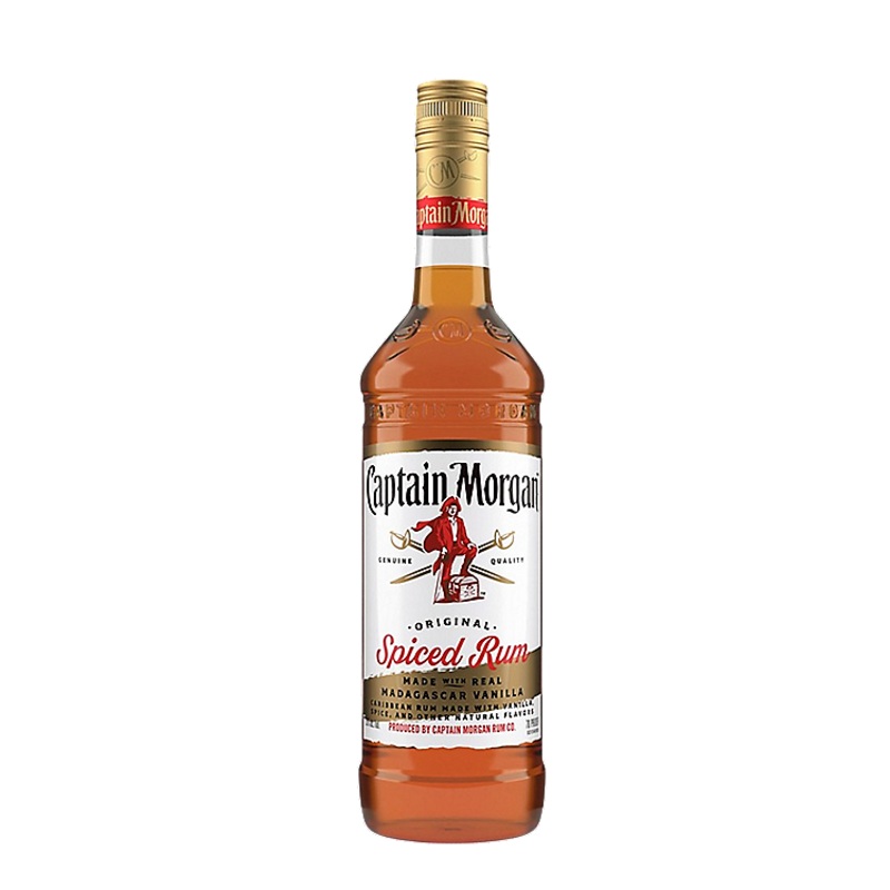 CAPTAIN MORGAN SPICED RUM ORIGINAL REAL MADAGASCAR VANILLA 70 750ML