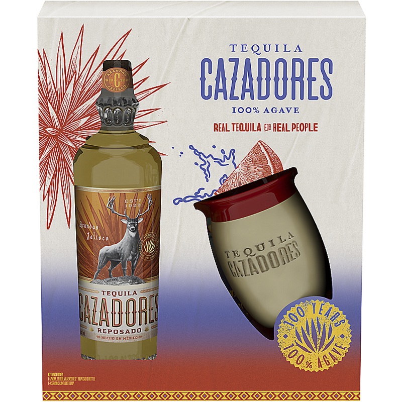 CAZADORES TEQUILA REPOSADO 80 W/ CANTARITO CUP 750ML