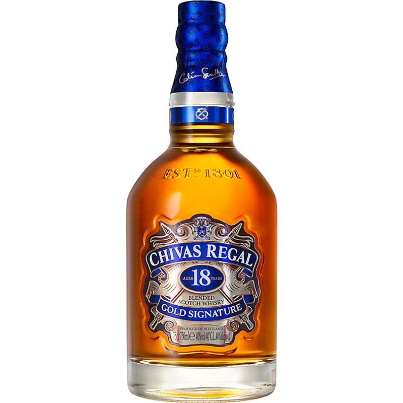 CHIVAS REGAL BLENDED SCOTCH GOLD SIGNATURE 18 YR 80 NO CARTON 750ML