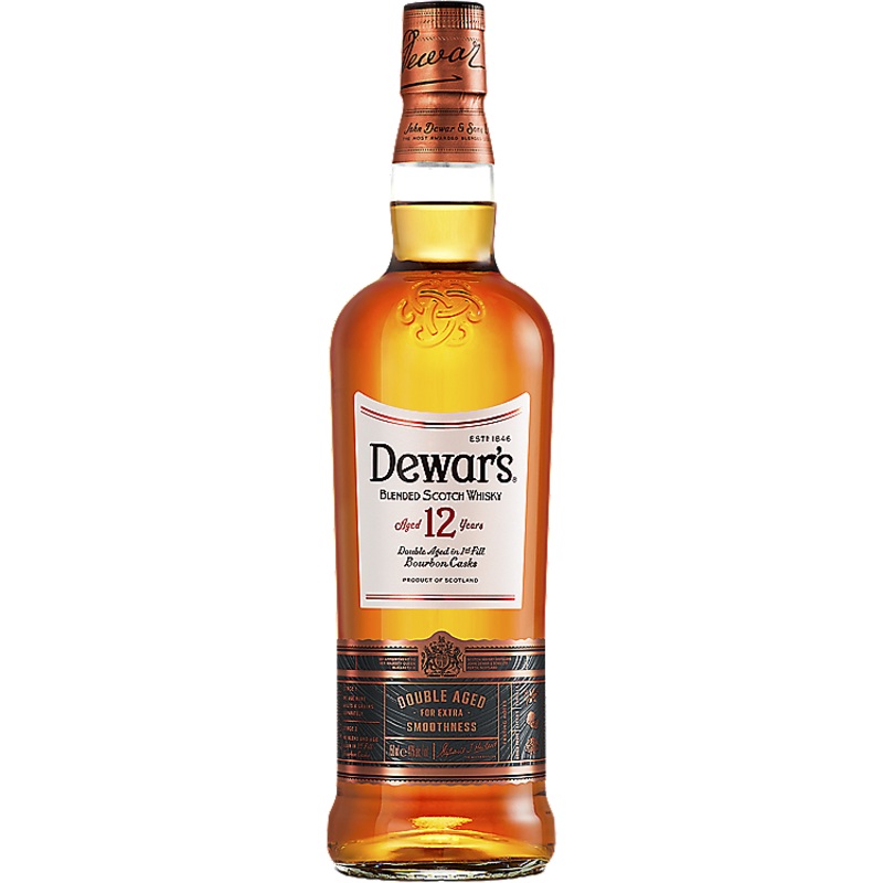 DEWAR'S BLENDED SCOTCH DOUBLE AGED 1ST FILL BOURBON CASKS 12 YR 80 750ML