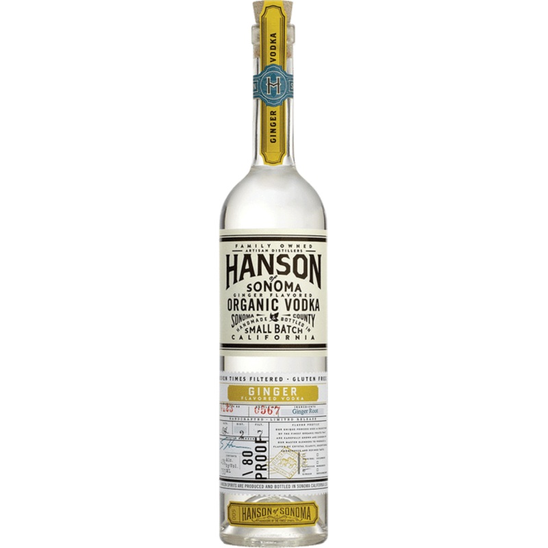 HANSON OF SONOMA GINGER FLAVORED VODKA SMALL BATCH LIMITED RELEASE 80 750ML