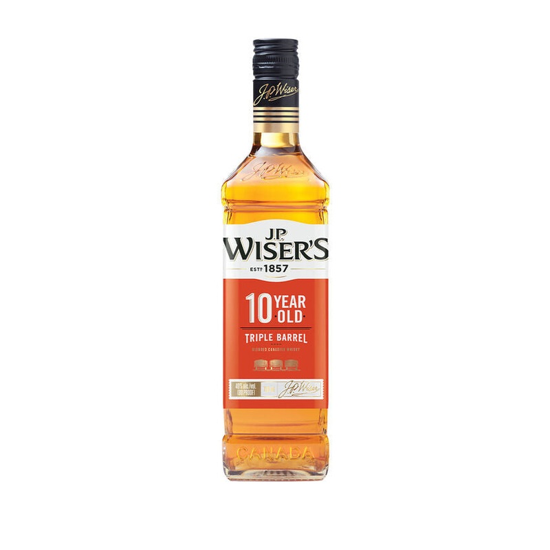 J.P. WISER'S CANADIAN WHISKY BLENDED 10 YR 80 750ML