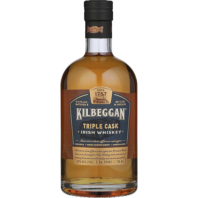KILBEGGAN BLENDED IRISH WHISKEY TRIPLE CASK 86 750ML