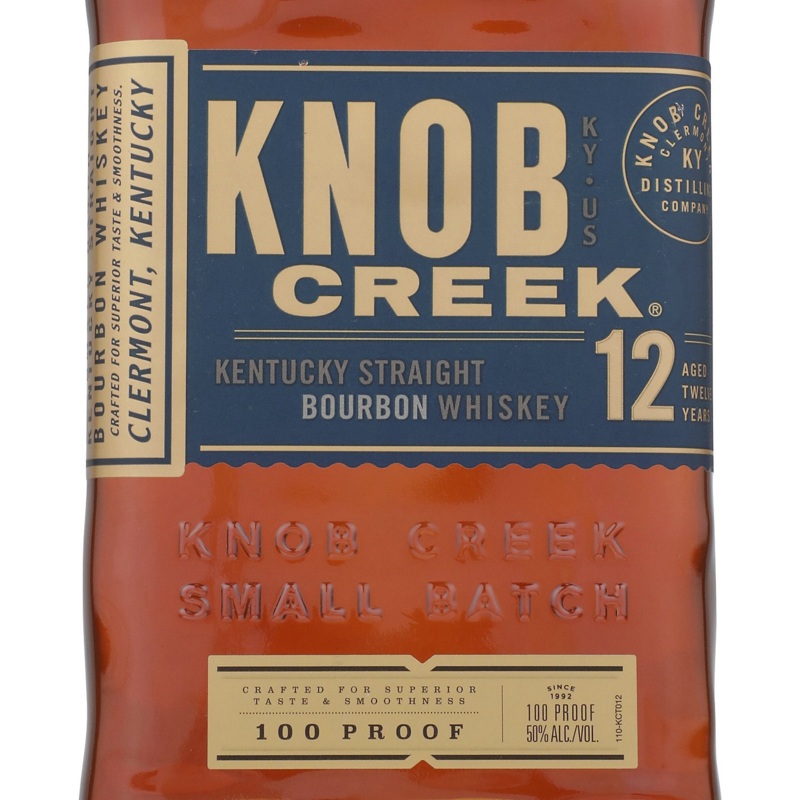 KNOB CREEK STRAIGHT BOURBON SMALL BATCH 12 YR 100 750ML