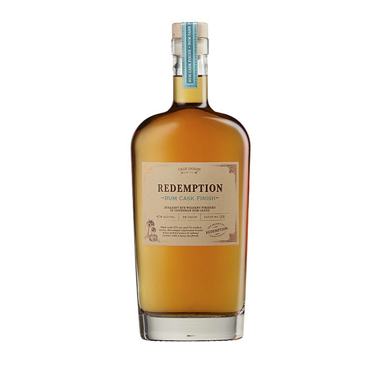 REDEMPTION STRAIGHT RYE WHISKEY RUM CASK FINISH BATCH NO 1 94 750ML