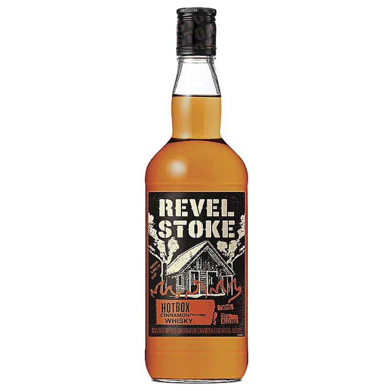 REVEL STOKE CINNAMON FLAVORED WHISKY HOT BOX 70 750ML