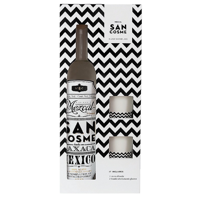 SAN COSME MEZCAL JOVEN 80 W/ 2 GLASSES 750ML