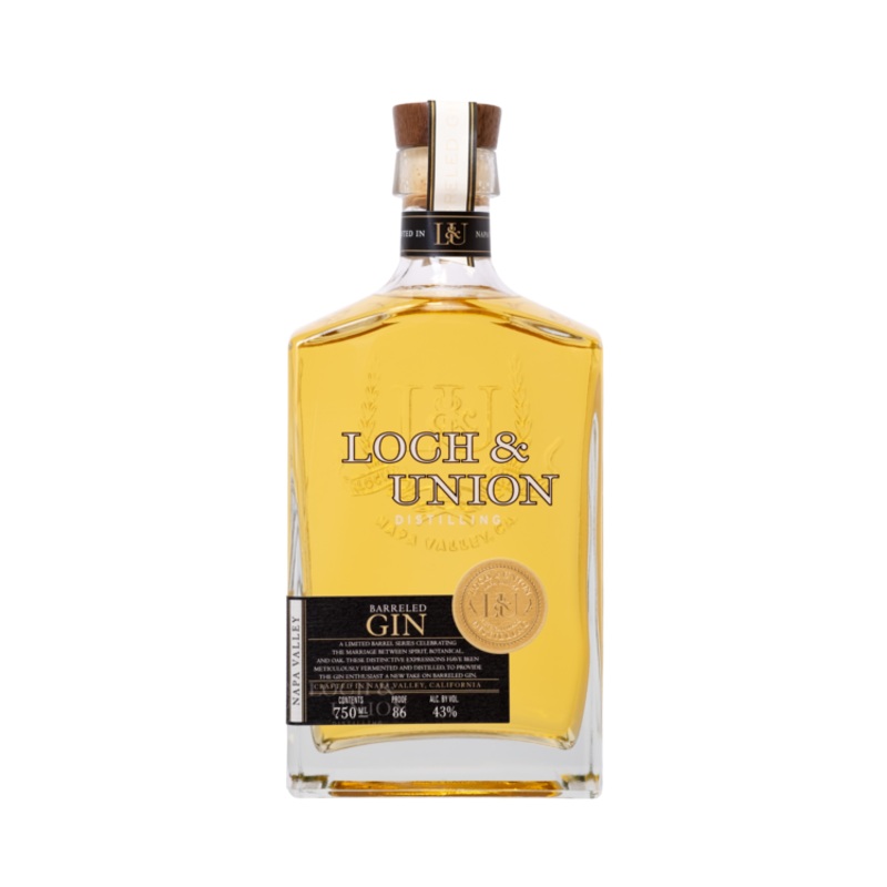 LOCH & UNION DISTILLING BARREL AGED GIN EX CHARDONNAY BARREL TYPE 86 750ML